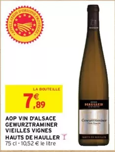 Hauts De Hauller AOP Vin D'Alsace Gewurztraminer Vieilles Vignes - Un vin exceptionnel aux arômes riches et délicats