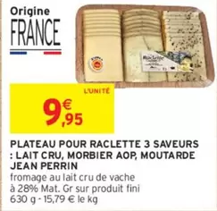 Plateau Pour Raclette 3 Saveurs : Lait Cru, Morbier Aop, Moutarde - Un délice à savourer !