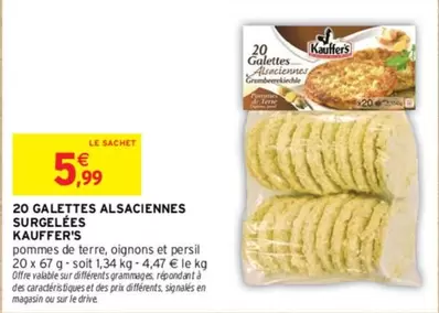 Kauffer's - 20 Galettes Alsaciennes Surgelées