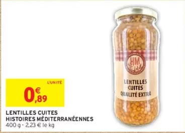 Histoires Mediterranéennes - Lentilles Cuites