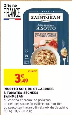 Risotto aux Noix de Saint-Jacques et Tomates Séchées - Saint Jean