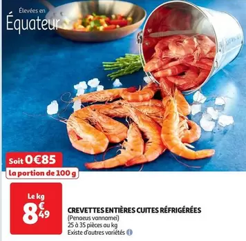 Crevettes Entieres Cuites Refrigerees