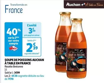 Auchan - Soupe De Poissons À Table En France