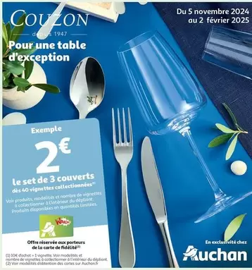 Auchan - Le Set De 3 Couverts