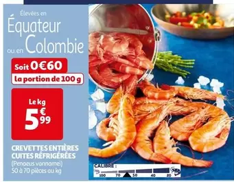 Crevettes Entières Cuites Réfrigérées