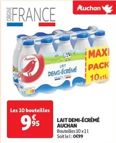 Auchan - Lait Demi-écrémé