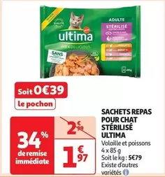 Ultima - Sachets Repas Pour Chat Stérilisé