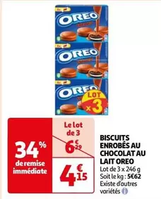 Oreo - Biscuits Enrobés Au Chocolat Au Lait