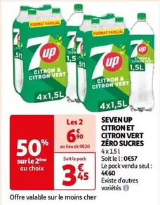 7 Up - Citron Et Citron Vert Zéro Sucres