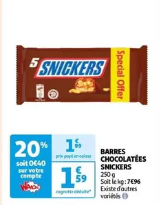 Snickers - Barres Chocolatées