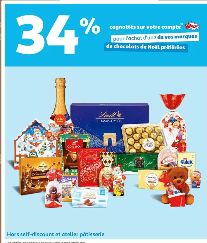 Chocolats de Noël préférés : Lindt, Nestlé, Code D'Or et Ferrero en promotion