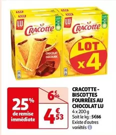 Lu - Cracotte- Biscottes Fourrées Au Chocolat