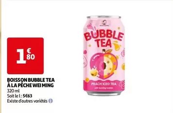 Wei Ming - Boisson Bubble Tea À La Pêche