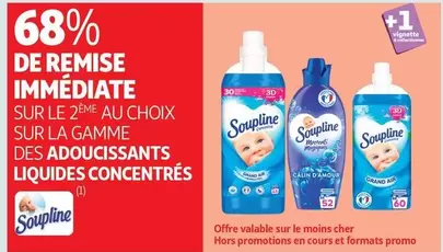 Découvrez la Gamme Concentrée des Adoucissants Liquides Soupline - Douceur et Fraîcheur à Prix Promo