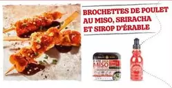 Brochettes de Poulet au Miso, Sriracha et Sirop d'Érable - Délicieuses et Épicées