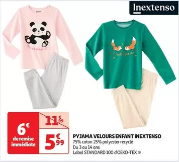 Inextenso - Pyjama Velours Enfant