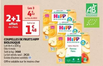 Hipp - Coupelles De Fruits Biologique