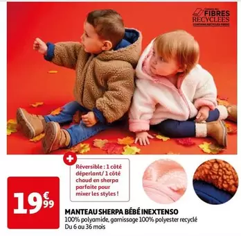 Inextenso - Manteau Sherpa Bebe 