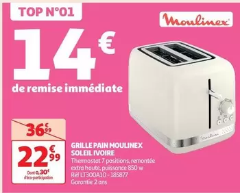 Moulinex - Grille Pain Moulinex Soleil Ivoire