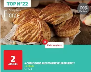 4 Chaussons Aux Pommes Pur Beurre