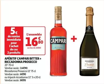 Campari - Apéritif Bitter + Riccadonna Prosecco