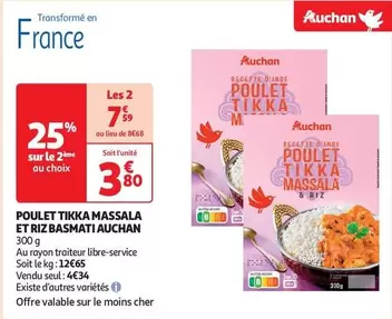 Auchan - Poulet Tikka Massala Et Riz Basmati