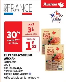 Auchan - Filet De Bacon Fume