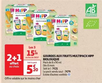 Hipp - Gourdes Aux Fruits Multipack  Biologique