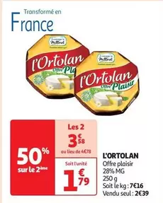 L'Ortolan - Offre Plaisir 28% MG 