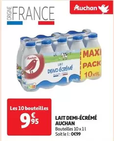 Auchan - Lait Demi Écrémé