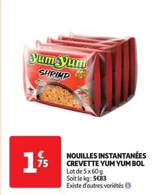 Yum Yum - Nouilles Instantanées Crevette Bol