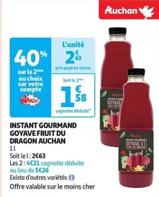 Auchan - Instant Gourmand Goyave Fruit Du Dragon