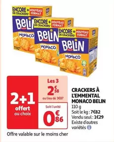 Belin - Crackers A L'emmental Monaco 