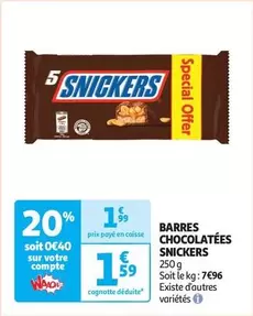 Snickers - Barres Chocolatées