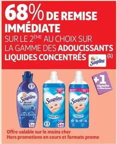 Soupline : Découvrez notre gamme d'adoucissants liquides concentrés avec promotions et caractéristiques uniques !