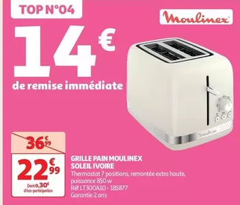 Moulinex - Grille Pain Soleil Ivoire 