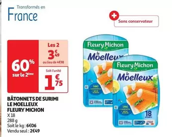 Fleury Michon - Bâtonnets De Surimi Le Moelleux