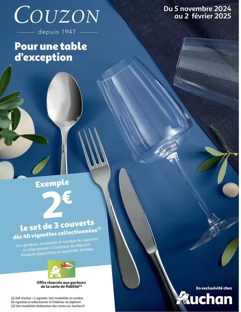 Auchan - Le Set De 3 Couverts