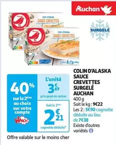 Auchan - Colin D'alaska Sauce Crevettes Surgelé