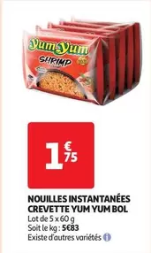 Yum Yum - Nouilles Instantanées Crevette Bol