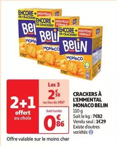 Belin - Crackers A L'Emmental Monaco