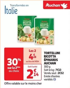 Auchan - Tortellini Ricotta Epinard