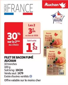 Auchan - Filet De Bacon Fume