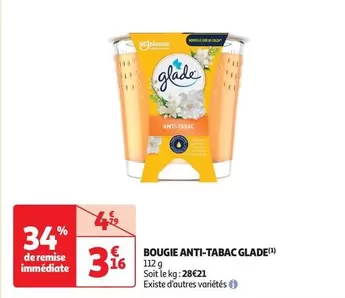 Glade - Bougie Anti-Tabac