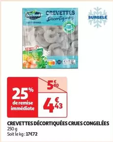 Golden Seafood - Crevettes Décortiquées Crues Congelées - Fraîcheur garantie, idéal pour vos recettes maritimes!