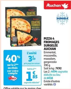 Auchan - Pizza 4 Fromages Surgelée