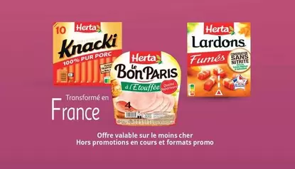 Herta - Offre sur le produit le moins cher hors promotions en cours et formats promo