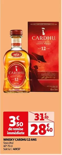 cardhu - whisky 12 ans