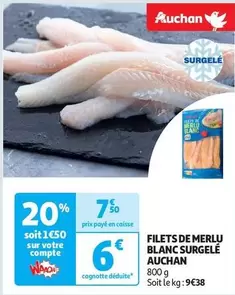 Auchan - Filets De Merlu Blanc Surgelé