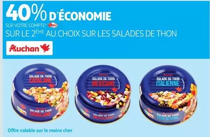 auchan - sur les salades de thon